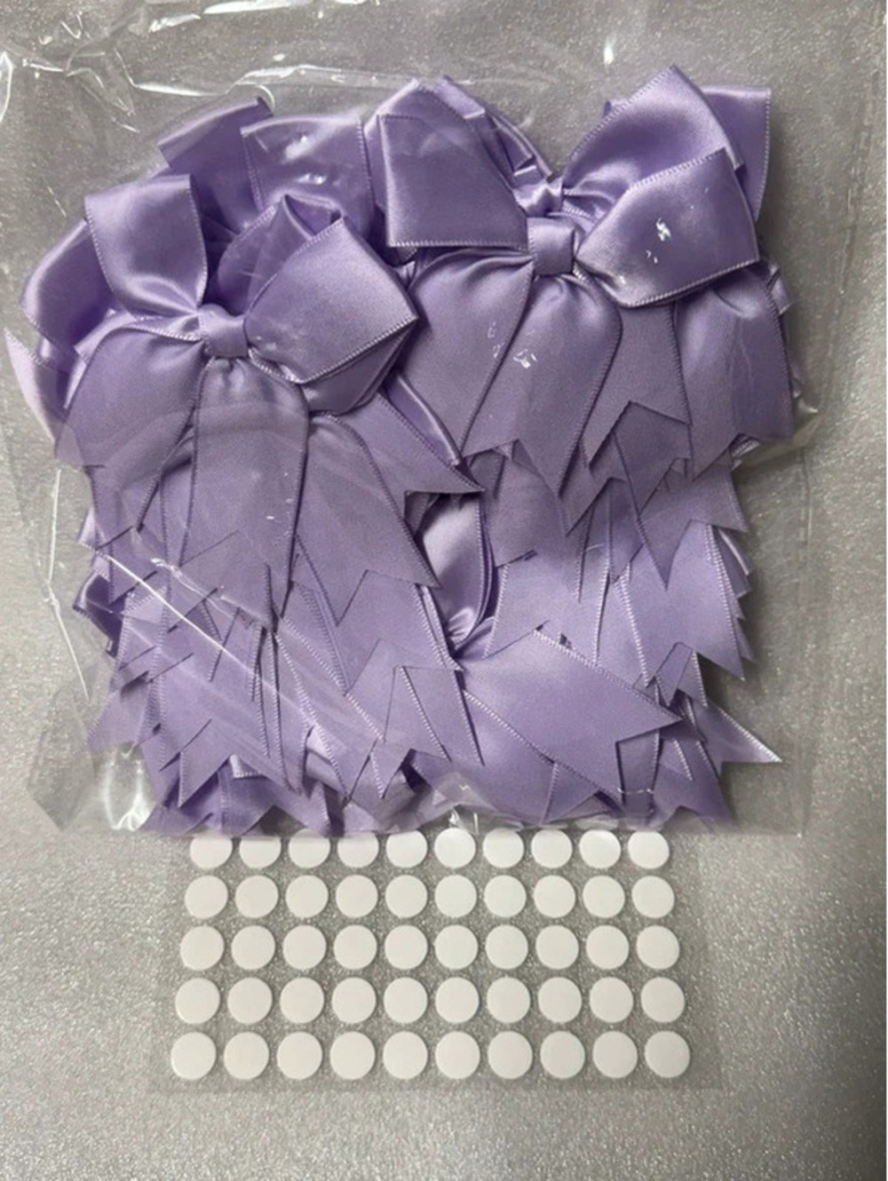 Satin Bows For Crafts Light Purple 50ct